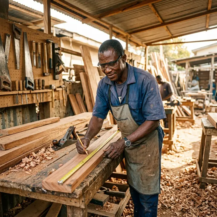 Carpenter available for hire on HandLancer in Nigeria